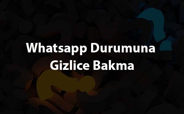 Whatsapp Durumuna Gizlice Bakma