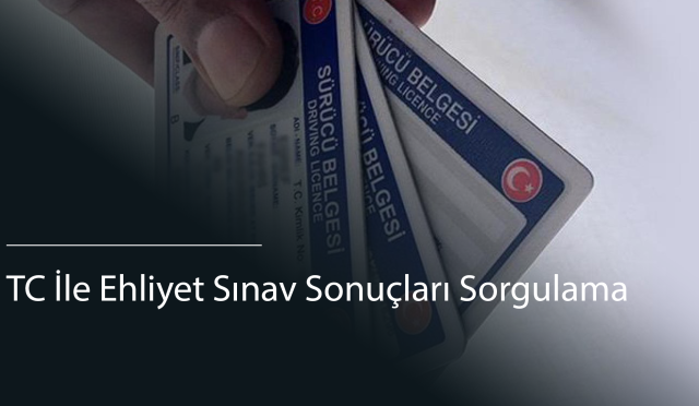 TC İle Ehliyet Sınav Sonuçları Sorgulama